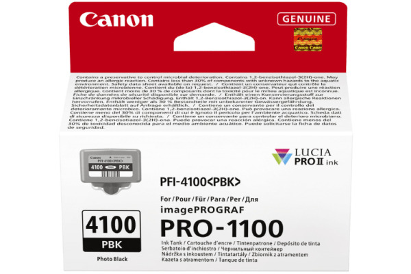 CANON Tintenpatrone photo schwarz PFI-4100 iPF PRO-1100 80ml