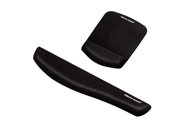 FELLOWES Mausmatte Plushtouch 9252003 schwarz,mit Handgelenkauflage