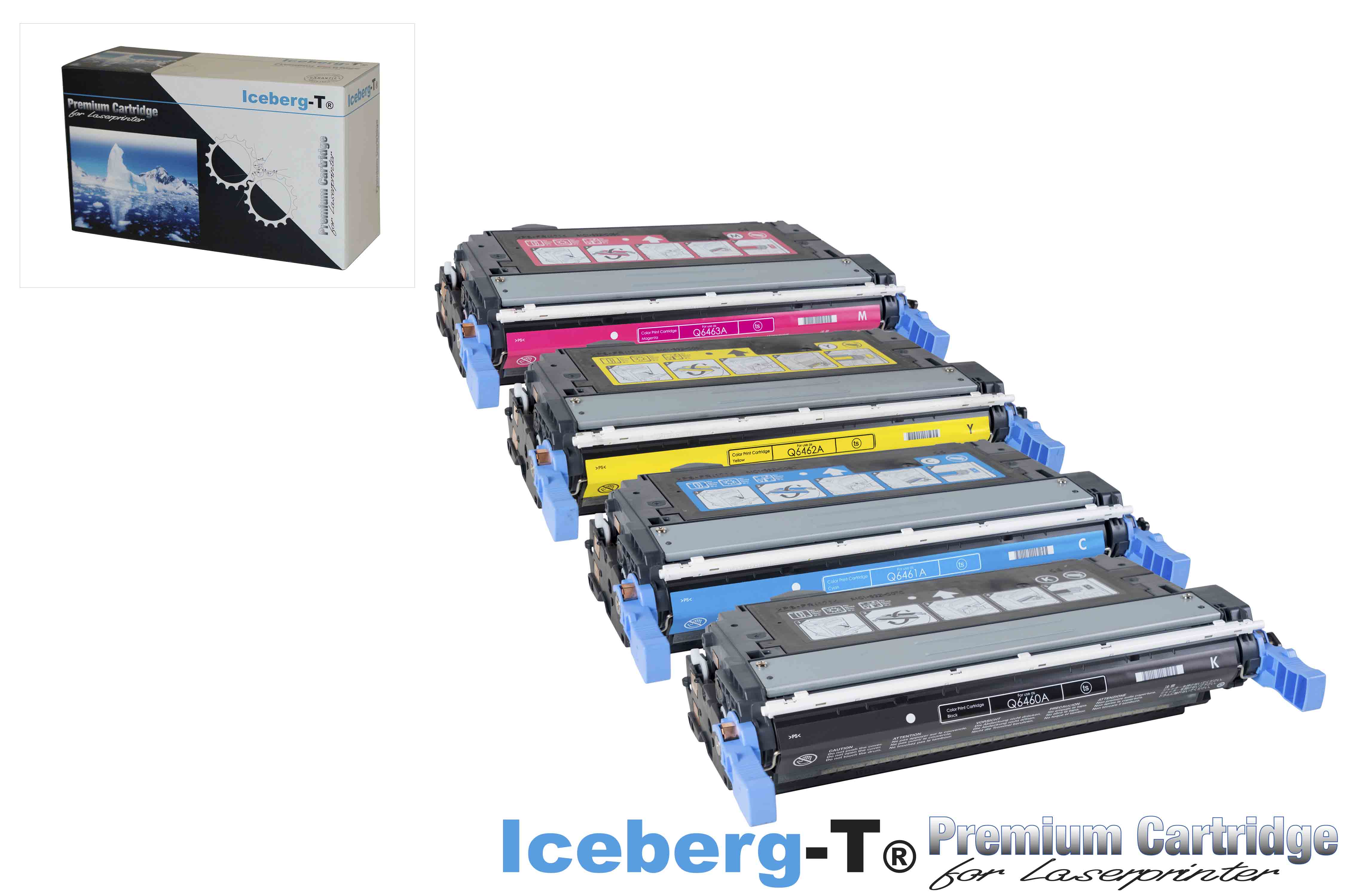 Iceberg-T Toner SET Q6460A / 644A Set mit allen vier Farben