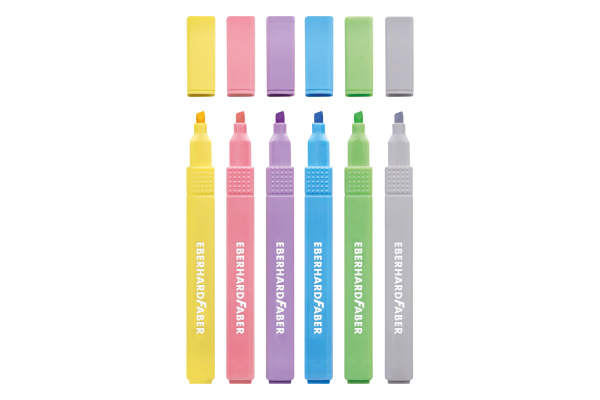 EBERHARD Textmarker Slim 551506 pastell 6 Stück