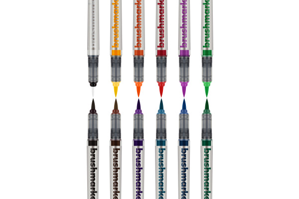 KARIN Brush Marker PRO + blender 27C1 Basic colours 12 Stück