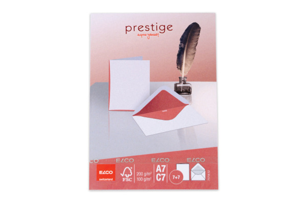 ELCO Couverts/Karten Prestige C7/A7 71714.12 2x7 Stk. rot
