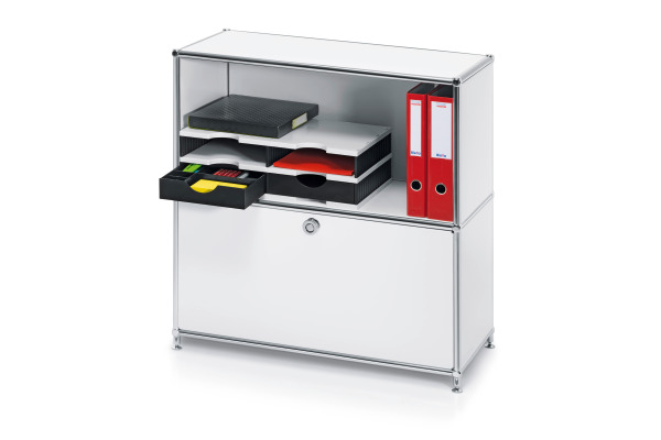 STYRO Ablagesystem styrodoc duo 268-0202 grau/schwarz 2 F./2 Schubl.