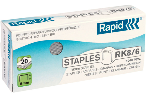 RAPID Heftklammern RK8/6 24873700 verzinkt 5000 Stück