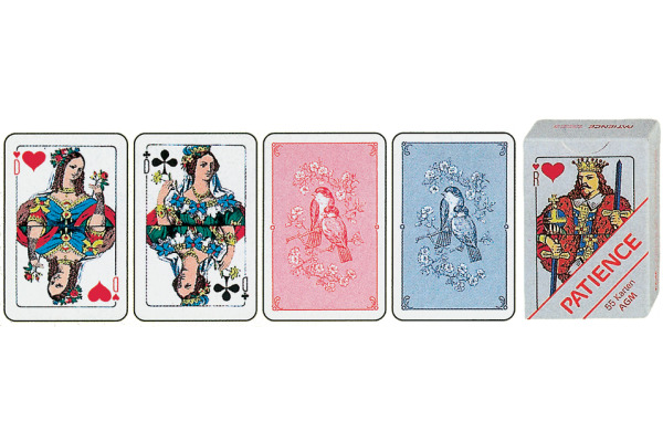 AGMÜLLER Patience 43x66mm 10032199 blau 55 Karten