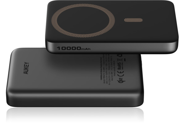 AUKEY MagFusion Slim 10000mAh PB-MS08 B Powerbank Qi2 Wireless,Black