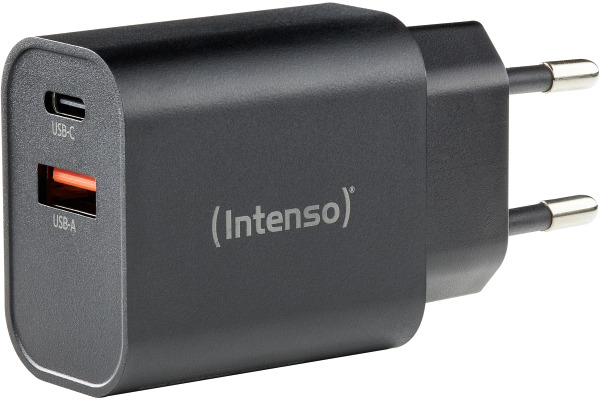 INTENSO Power Adapter W30AC Charger 7803010 30W, USB-A & USB-C black