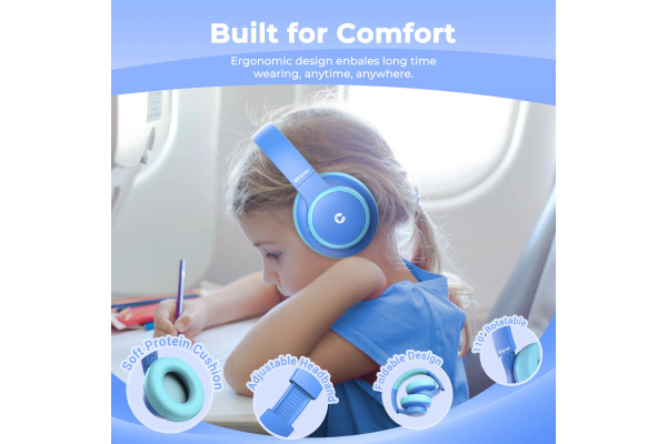 ICLEVER Active Noise Cancel Headphones C17-2083N BTH26, BT, 60h, blue