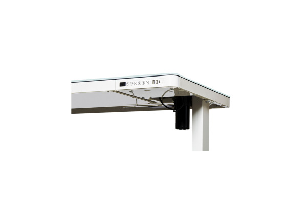 CONTINI Bürotisch ET118 120x60cm 103780 weiss, Glas