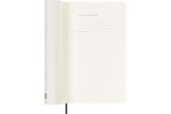 MOLESKINE Wochen-Notizkalender 26/27 DSK1518WN 18M liniert SC grün 13x21cm