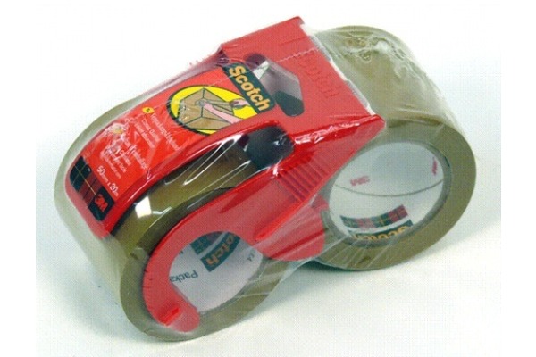 SCOTCH Verpackungsband Promo 48mmx20m C5020D-P braun, mit Abroller 2 Rollen