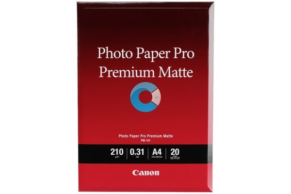 CANON Premium Matte Photo Paper A4 PM101A4 InkJet 210g 20 Blatt