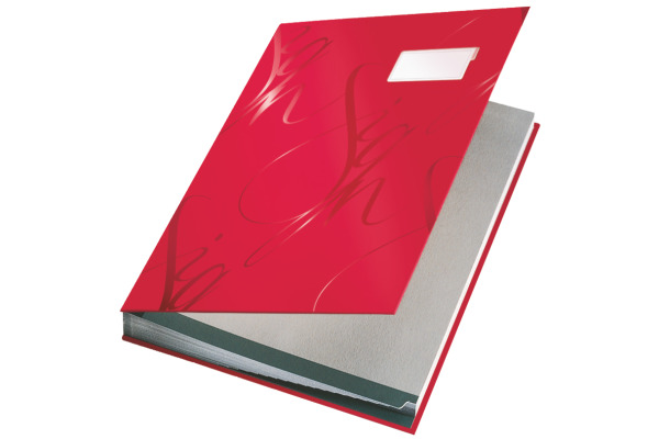 LEITZ Unterschriftenmappe A4 57450025 rot 18 Fächer
