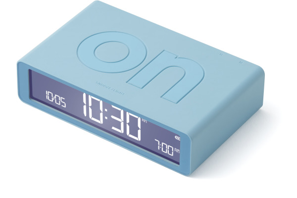 LEXON Wecker Flip Classic LR157LB1 hellblau, USB-C
