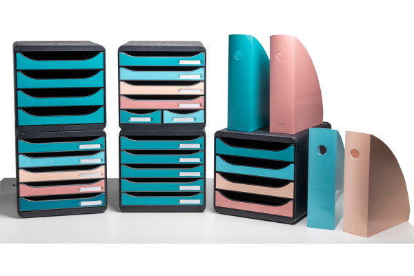 EXACOMPTA Stehsammler SKANDI A4+ 18233D Mag Cube, frostblau