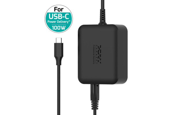 PORT PowerSupply 100W-Type C,GaN 904100CEU AC Cable 2.2m