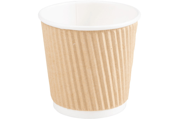 ELCO Coffee to Go Becher 1dl 89220100 braun, gerippt, 12Stk.