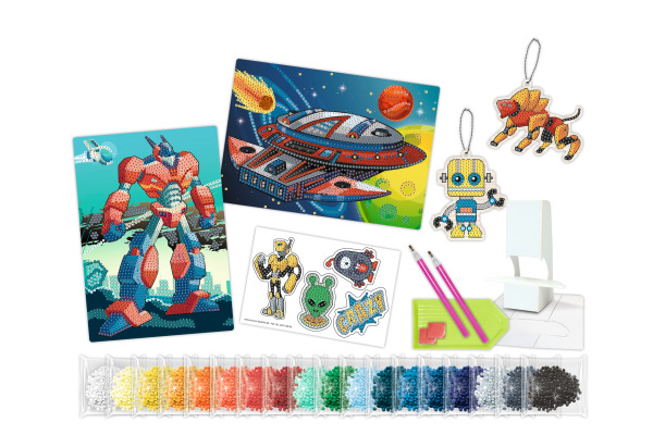 URSUS Diamond Sticker Galaxy 43510004 2 Karten, 2 Anhänger