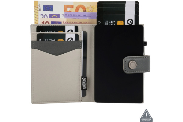 VALENTA Card Wallet Leather 588393 Luxe Grey