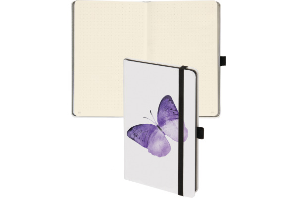 BIELLA Notizbuch Kompagon A5 584533742 Butterfly, dots 96 Blatt