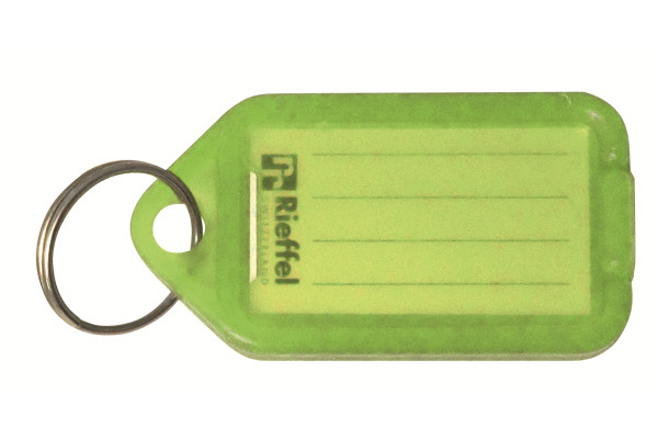 RIEFFEL Schlüsseletiketten 38x22mm KT1000NGE neon gelb 100 Stück