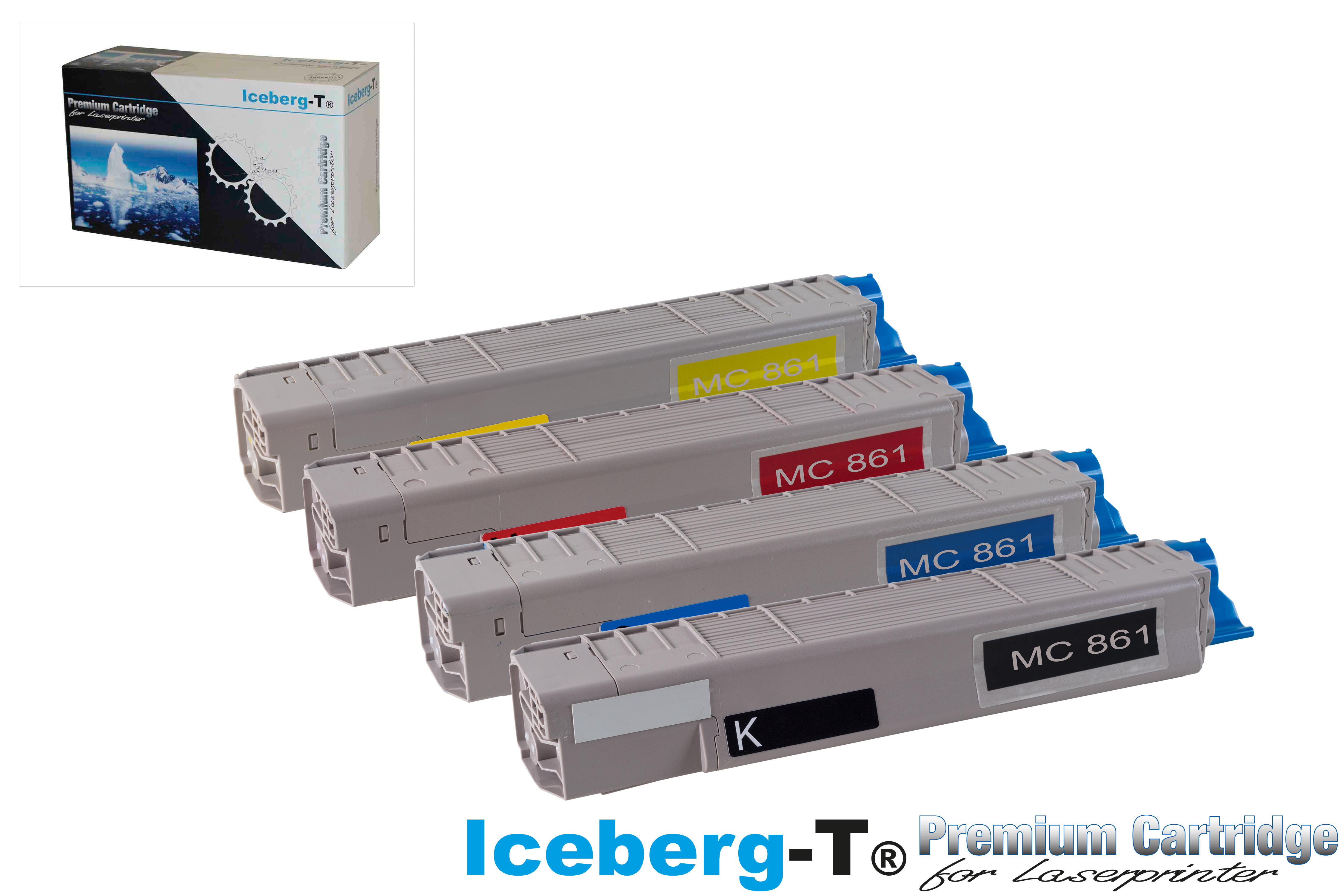 Iceberg-T Toner SET OKI MC861 Set mit allen vier Farben