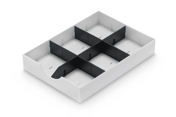 STYRO Systemschublade styrodoc 268-405.5 weiss/schwarz 6-teilig