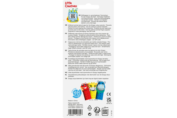 FABER-CA. Stiftkappe Grippy 110705 Set Friends 3 Stück