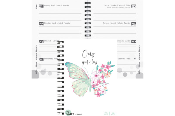 BIELLA Schüleragenda Pastel 26/27 17890027U 1W/2S 12x16.5cm