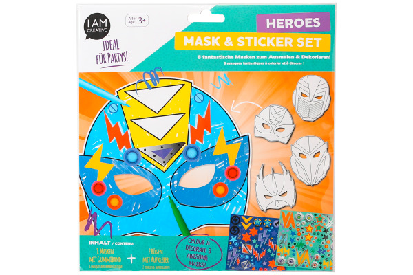 I AM CREA Masken 4220.09 Superhelden, 18 tlg.