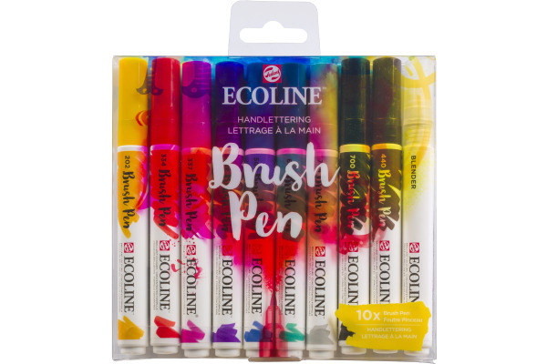 TALENS Ecoline Brush Pen Set 11509810 ass. Handlettering 10 Stück