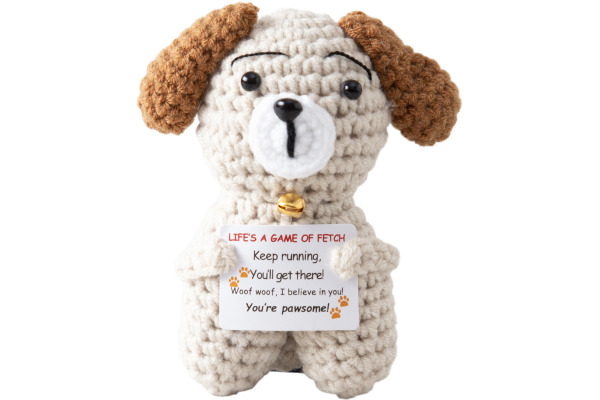 I AM CREA Positive Dog 12cm 1000-1721 beige