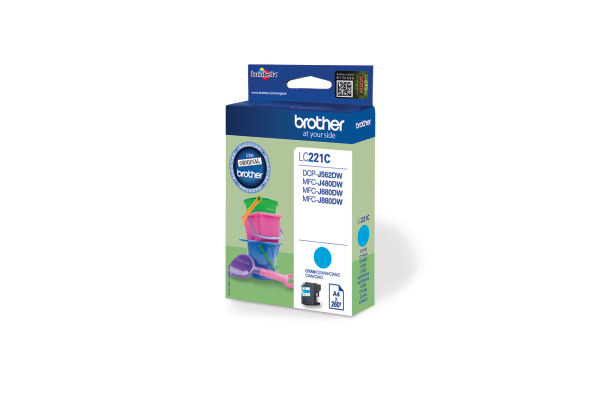 BROTHER Tintenpatrone cyan LC-221C MFC-J480/680/880 260 Seiten