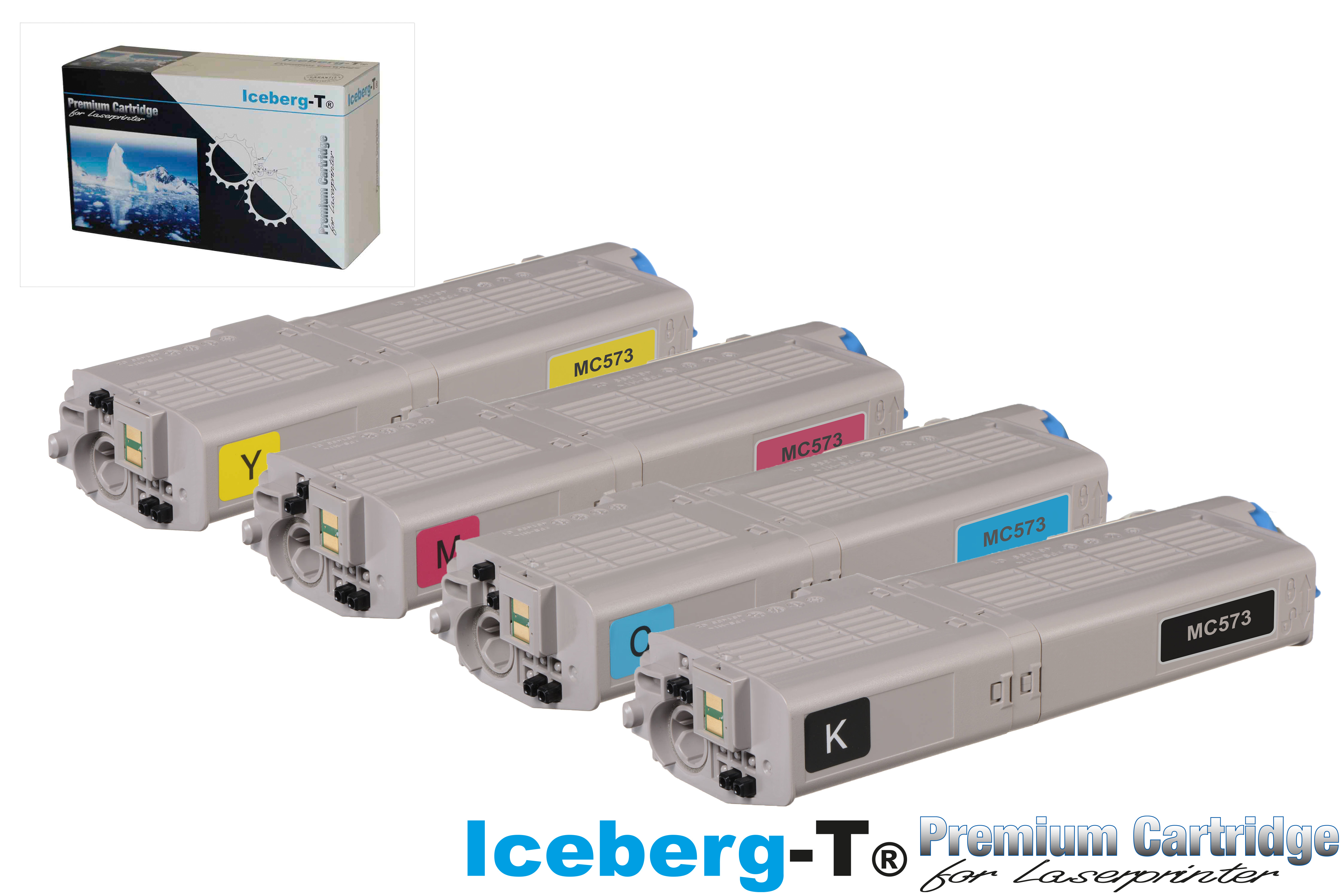Iceberg-T Toner SET OKI C532 / MC573 Set mit allen vier Farben