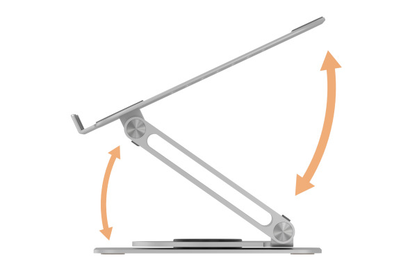 ICY BOX Rotatable and fully adjustable IB-NH300R notebook stand 17 Inch silver