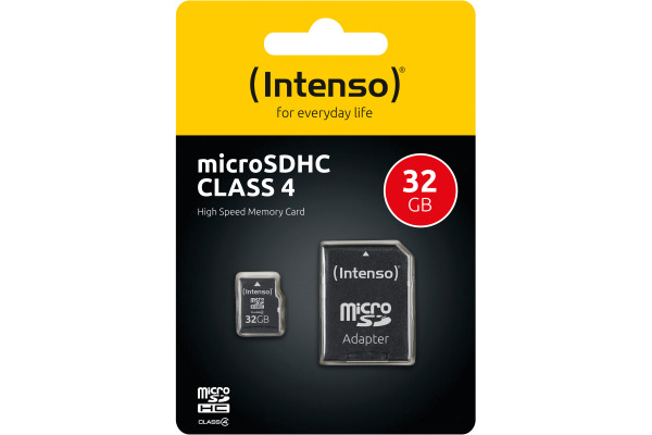 INTENSO micro SDHC Card Class 4 32GB 3403480 incl. SD Adapter