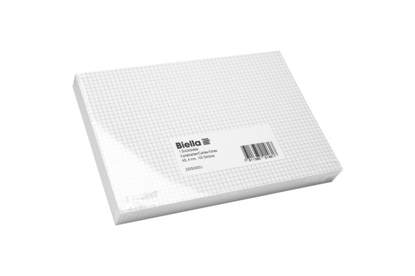 BIELLA Karteikarten kariert 4mm A5 23050400U weiss 100 Stück