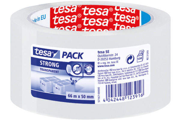 TESA Verpackungsband 50mmx66m 571670000 transparent
