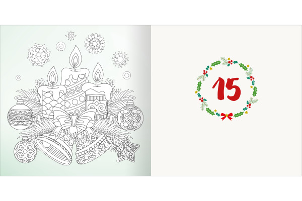 ARS EDITI Adventskalender 21x21cm 13622 Diamond, ausmalen u. Stickern
