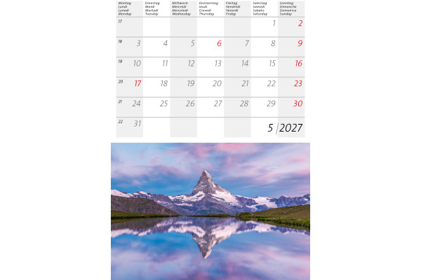 CALENDARI Bildkalender 2027 36206196 Schweiz klein ML 14.8x22cm