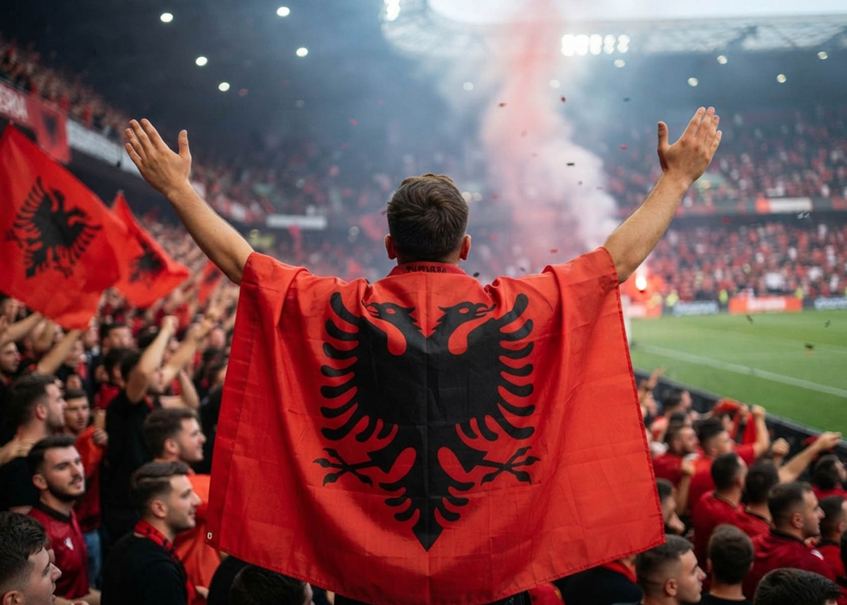 Albanien Flagge 150x90cm Fahne aus Polyester 