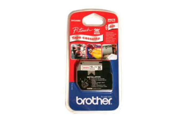 PTOUCH Band, nicht lam. rot/weiss M-K232BZ zu PT-65/75/85/110 8mx12mm