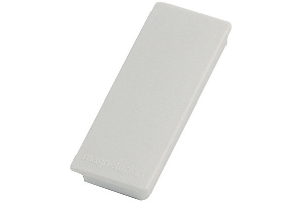 MAGNETOP. Rechteck-Magnethalter 1665101 grau 10 Stk.