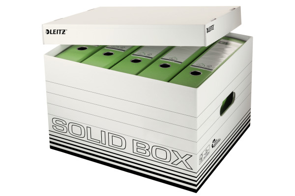 LEITZ Archiv-Box Solid L 61190001 weiss, mit Griff