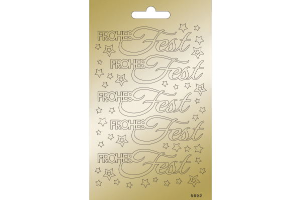 ARTOZ Collato Sticker 100x165mm 18320899 Frohes Fest Sterne, gold
