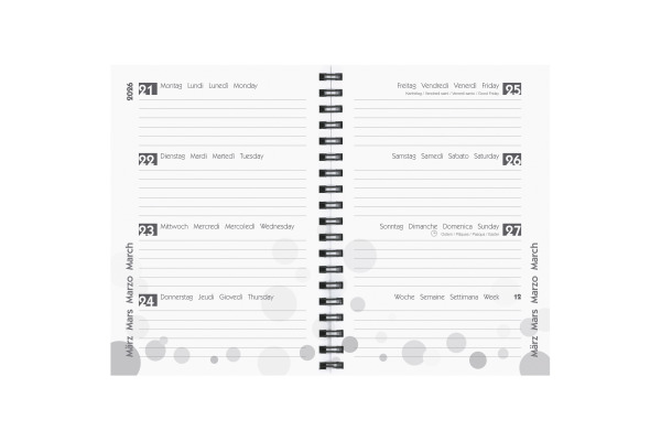 BIELLA Schüleragenda Pastel 26/27 17890027U 1W/2S 12x16.5cm