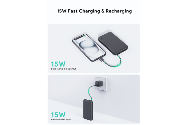 AUKEY Spark Sling 10000mAh PB PB-Y53PGR 20W PD, Bild-in-USB-C Cal.Gr