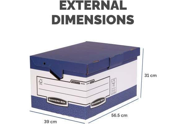 FELLOWES BankersBox Maxi 0048901 weiss/blau 378x301x560mm