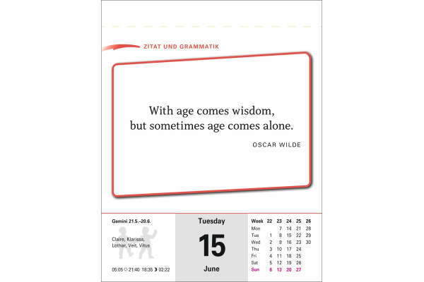 HARENBERG Abreisskalender 2027 211080027 Englisch DE, EN 12.5x16cm