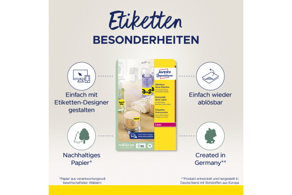 AVERY ZW. Etiketten 99,1x38,1mm L7263Y-25 gelb 350 Stück